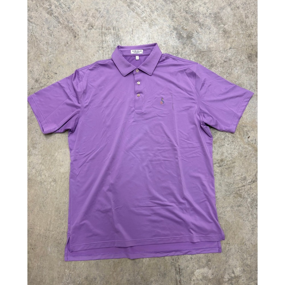 Peter Millar Summer Comfort Purple Polo Shirt Men's Golf Casual‎